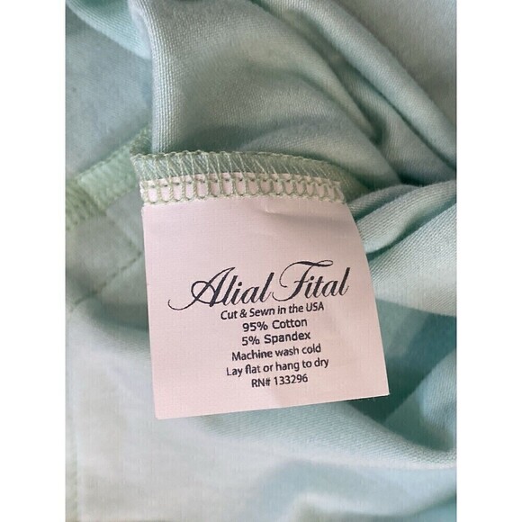 LOT (2) Alial Fital Mens Med Golf Polo Long Sleeve Short Blue Collar Made In USA - Picture 5 of 16